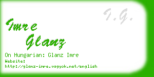 imre glanz business card